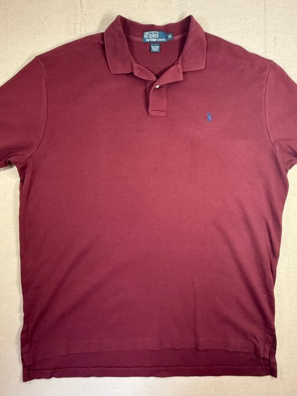 Polo Ralph Lauren Burgundy Polo Shirt Men's XL Short Sleeve Embroidered Logo